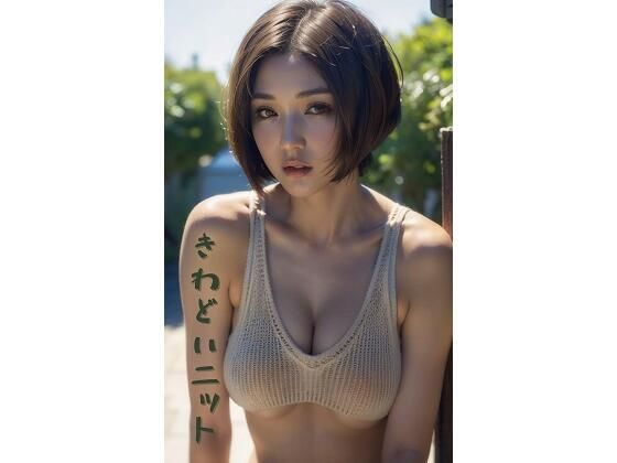 AI美女スライドショー 肩見せのきわどいレディースニット今夜のオカズに！！