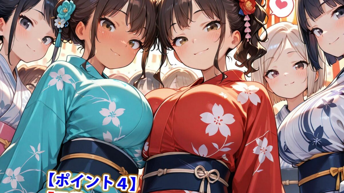 真巨乳ハーレム学園夏祭りの浴衣女子編 こんなの射精不可避ｗ