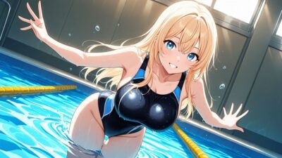 褐色コーチが金髪＆緑髪爆乳競泳美女を種付け調教【4K】【FANZA専売】今夜のオカズに！！