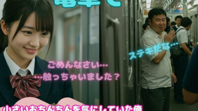 小さいチンチンが好き!JKに電車でさわられてしまい、硬くなったおちんちんをみた処女もうたまらんw