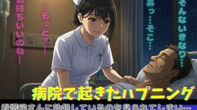 病院で起きたハプニング！看護師さんに勃起してるのを見られてしまい、、今夜のオカズに！！