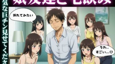 娘の女子大生友達と宅飲み「お父さんのおちんちん大きいんだよ！」と娘が発言すると・・・乱交騒ぎに・・・ こんなの射精不可避ｗ