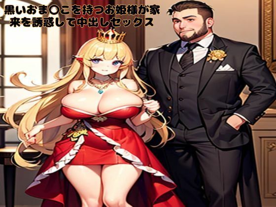 黒いおま〇こを持つお姫様が家来を誘惑して中出しセックス 今夜のオカズに！！
