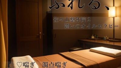 ふれる、 佐々山整体院2 潤いのオイルセラピー もうたまらんw