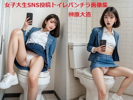 女子大生SNS投稿トイレパンチラ画像集 エロすぎるやろ…