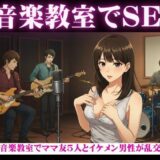 音楽教室で、ママ友5人とイケメン男性が乱交セックス もうたまらんｗ