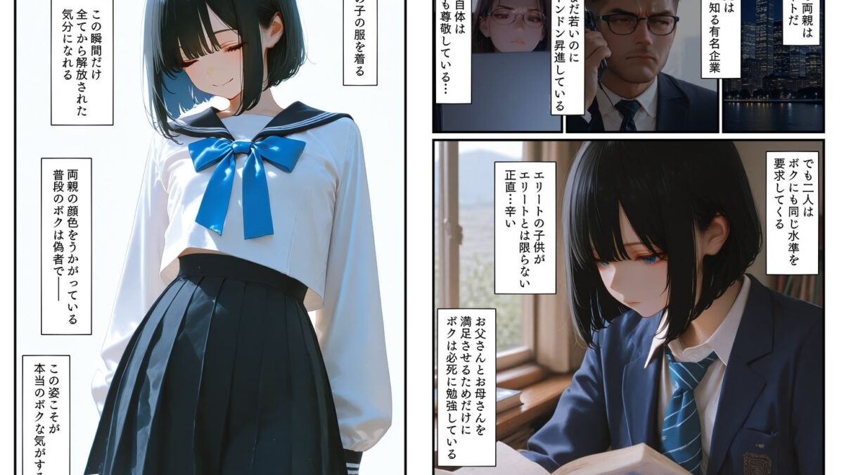 女装少年の性活 電車チカン＆公園乱交編 今夜のオカズに！！