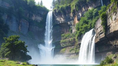 滝  背景素材 こんなの射精不可避ｗ