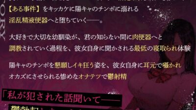【第10作記念 赤字覚悟の期間限定500円セール】清楚「だった」彼女がヤリサーの精液便所に変えられていく〜寝取られ報告を囁かれながら惨めなオナテツで鬱射精〜【高音質KU100】 もうたまらんｗ
