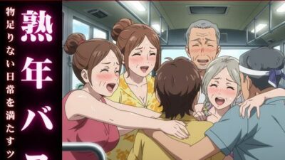 バスで乱交ツアー！熟女とおじさんが倫理観ぶち壊しの変態ツアー物語 こんなの射精不可避ｗ