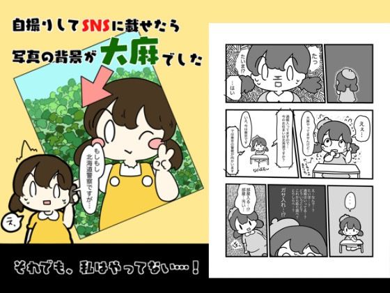 自撮りしてSNSにのせたら写真の背景大麻だった話 もうたまらんw