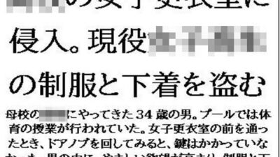 〇校の女子更衣室に侵入。現役女子校生の制服と下着を盗む 今夜のオカズに！！