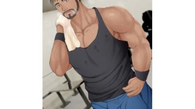 ジム終わりのガチムチ親父とシャワールームでSEX 今夜のオカズに！！
