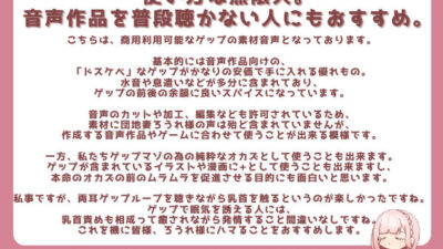 【ゲップ音声素材☆40ゲップ＋唾吐き！！商用利用可】汚い生ゲップ・空気ゲップ・唾吐きすべてガチの音です♪cv.団地妻ろうれ【ボイス素材、効果音】 おすすめ作品！！