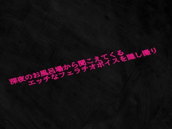 深夜のお風呂場から聞こえてくるエッチなフェラチオボイスを隠し撮り おすすめ作品！！