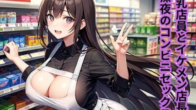 巨乳店員とイケメン店長が深夜のコンビニセックス 今夜のオカズに！！