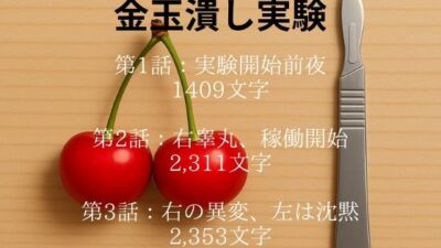 金玉潰し実験 第3話:右の異変、左は沈黙 （1話、2話は体験版として収録） おすすめ作品！！