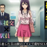 援交物語〜駅員に恋したJKは駅のトイレで濃厚SEX！変態JKはバイブを入れたまま外に もうたまらんｗ