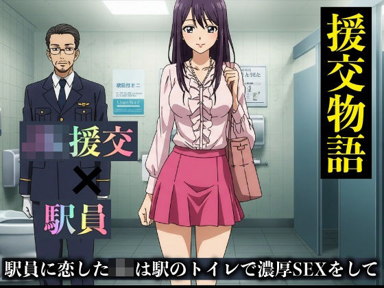 援交物語〜駅員に恋したJKは駅のトイレで濃厚SEX！変態JKはバイブを入れたまま外に もうたまらんｗ