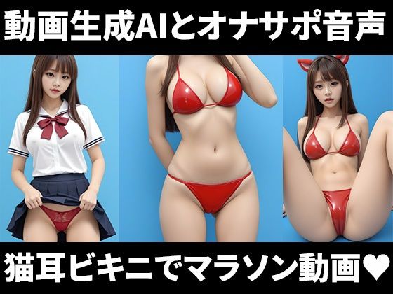 猫耳ラバービキニを着た制服アオハル女子を見ながらシコシコオナニーマラソンができる動画 エロエロSEX！！