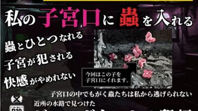 私の子宮口の中に蟲を入れる 第9話 近所の水路で見つけたジャンボタニシの卵編 こんなの射精不可避w