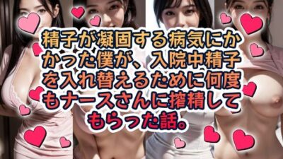 精子が凝固する病気にかかった僕が、入院中精子を入れ替えるために何度もナースさんに搾精してもらった話。 思わず昇！！