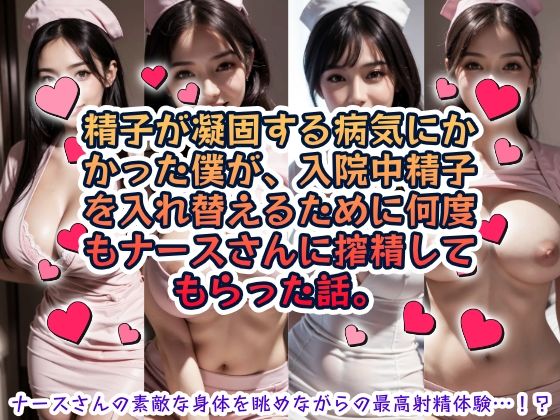 精子が凝固する病気にかかった僕が、入院中精子を入れ替えるために何度もナースさんに搾精してもらった話。 思わず昇！！