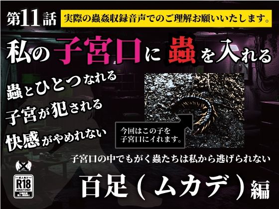 私の子宮口の中に蟲を入れる 第11話 百足（ムカデ）編 今夜のオカズに！！
