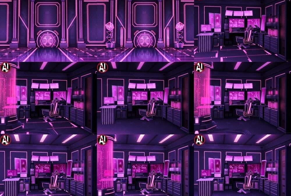 みにくる背景CG素材集『未来編』part02-Pink×Black-B イキまくるｗｗｗ