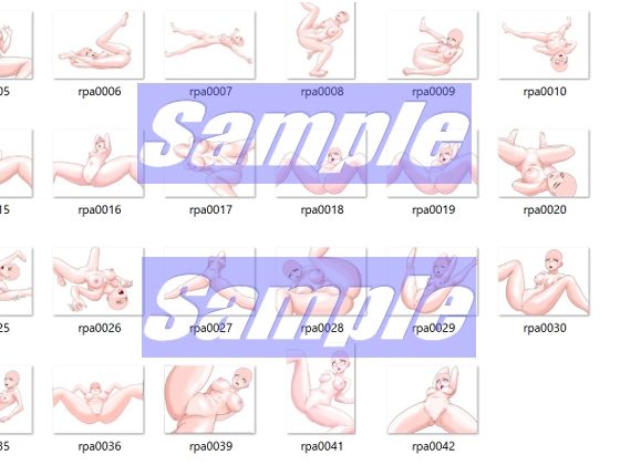 同人制作お助け素材「女体ポーズ  レ〇プシーン用  主に仰向けポーズ編」 鬼滅ｗｗｗ
