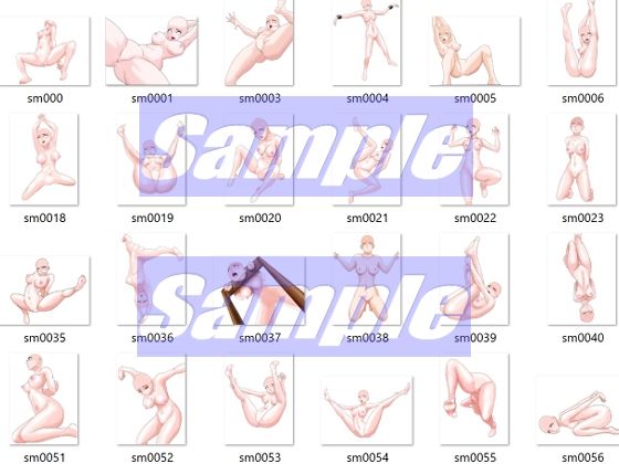 同人制作お助け素材「女体ポーズ集  （SM，触手緊縛用ポーズVOL，1）」 エロエロSEX！！