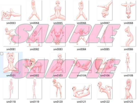 同人制作お助け素材「女体ポーズ集  （SM，触手緊縛用ポーズVOL，2）」 おすすめ作品！！