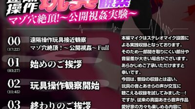 【実演収録】遠隔操作玩具接近観察☆マゾ穴絶頂！〜公開視姦〜【真園あきら/ハイレゾ音声】 こんなの射精不可避ｗ
