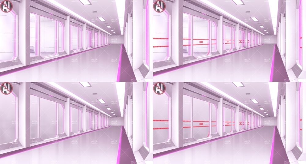 みにくる背景CG素材集『未来編』part02-Pink×White- こんなの射精不可避ｗ